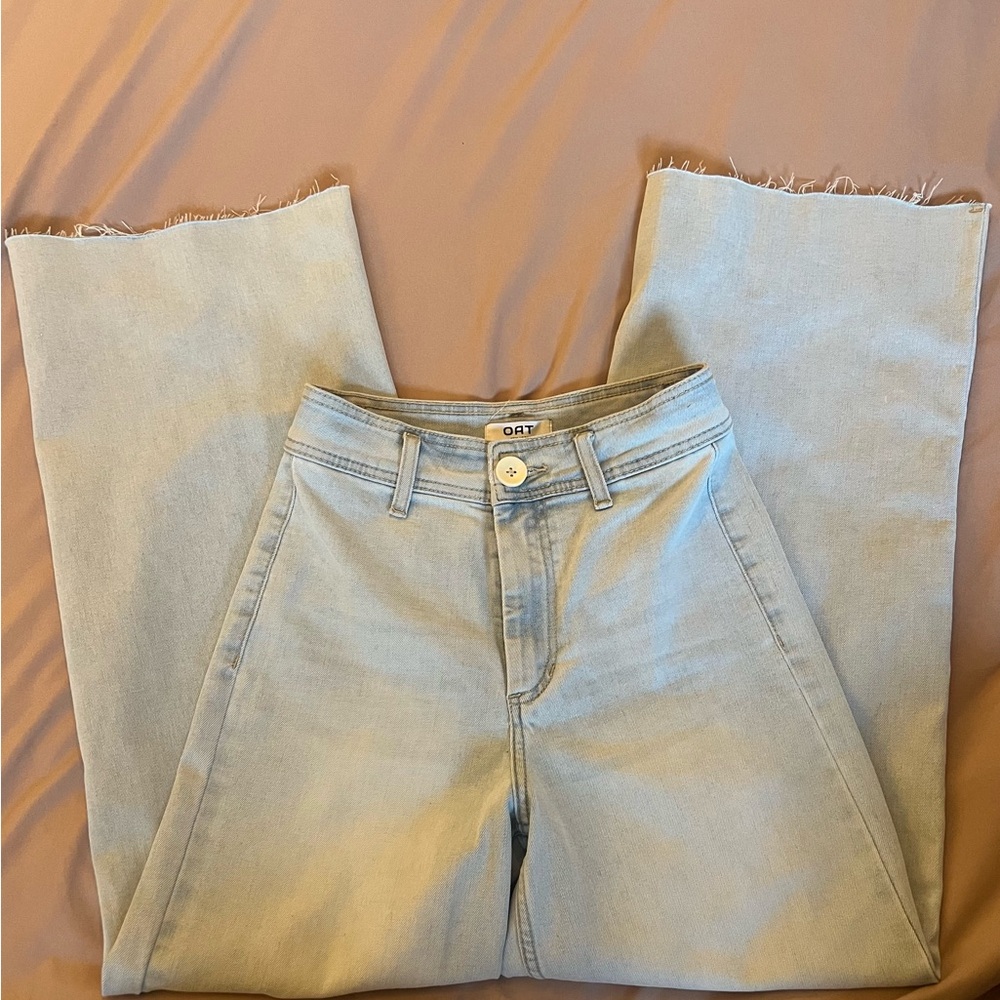 OAT NY Women's Light Blue Wide-Leg Jeans - Picture 3 of 4